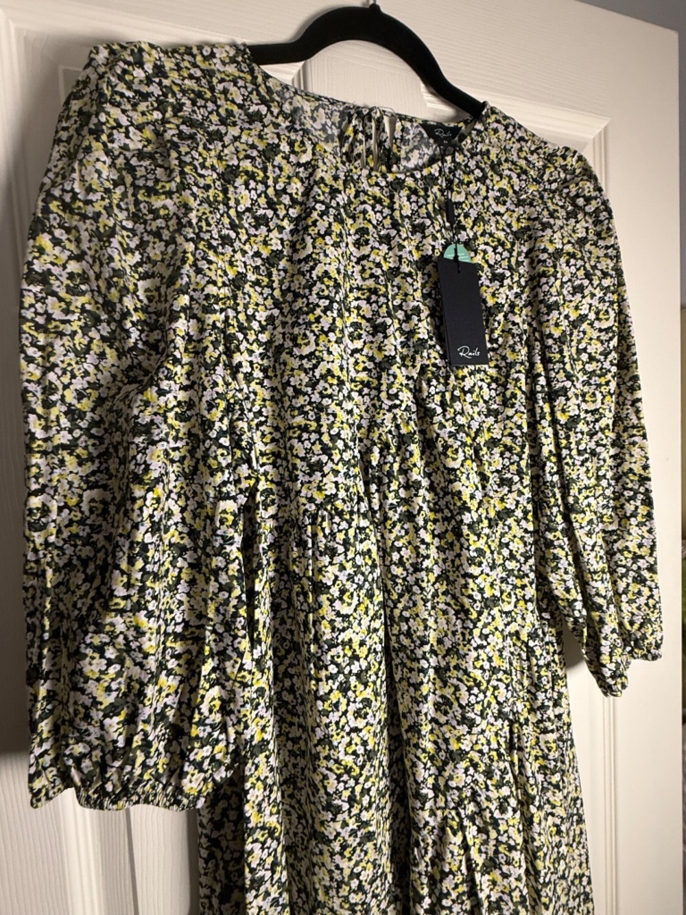 NWT Rails Louise Chrysanthemum Floral Tiered Dress M $228